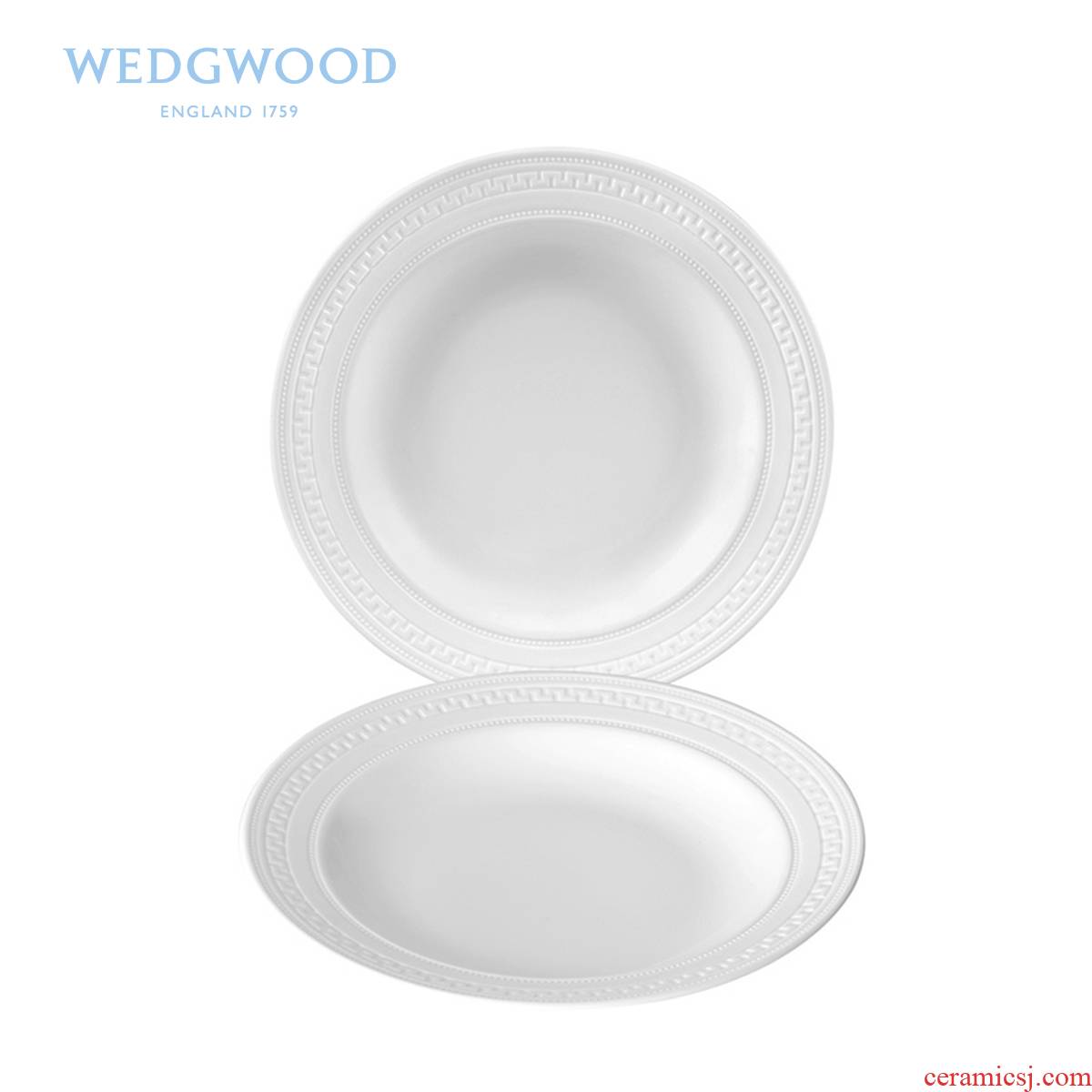 Wedgwood waterford Wedgwood Intaglio deep anaglyph 23 cm ipads porcelain plate 2 only cutlery set
