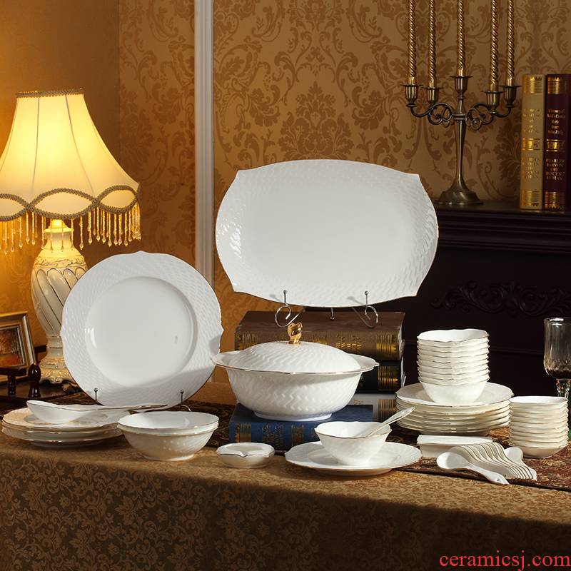 48 skull ipads porcelain tableware suit bowls disc European porcelain creative ceramic plate mail