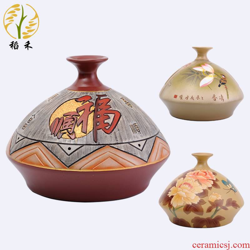 Classical Chinese style household ceramics handicraft pottery vase sitting room hotel furnishing articles 2020 holiday gifts
