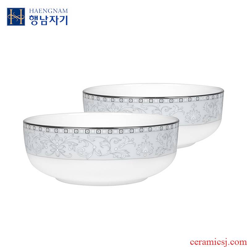 5 "HAENGNAM Han Guoxing south China rural convergent soup bowl two ipads porcelain tableware household use sets