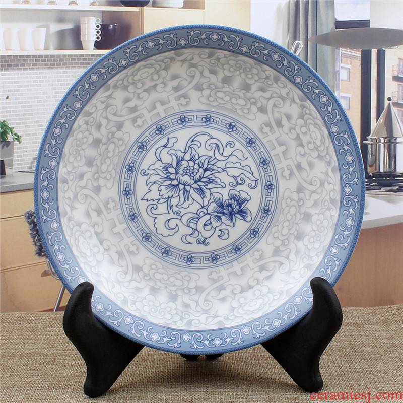 Both the people 's livelihood industry prosperous garden arc plate 7 inch plate 8 "dish soup plate rice dish dish fruit tray full of tableware
