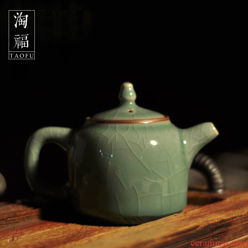 Auspicious blessing of high - grade tea set gift dedicated longquan celadon pot of longquan celadon pot single pot of tea by hand