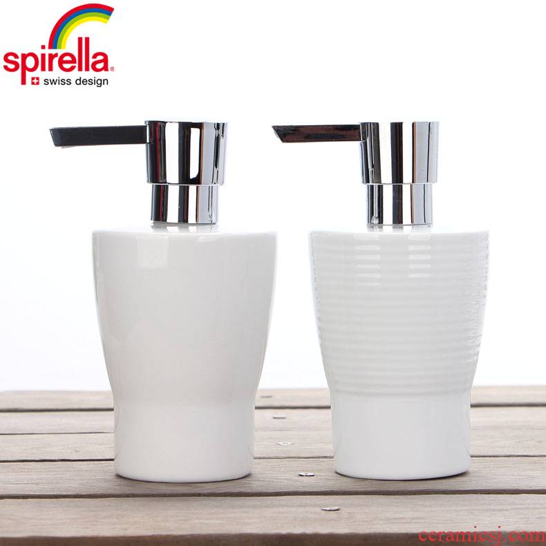 SPIRELLA/silk pury ceramic wash liquid latex bottle bottle toilet soap liquid press type packing bottle