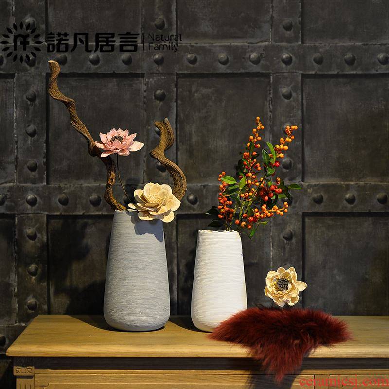 Ceramic flower vases, I and contracted white dried flowers, creative sample room living room home furnishing articles