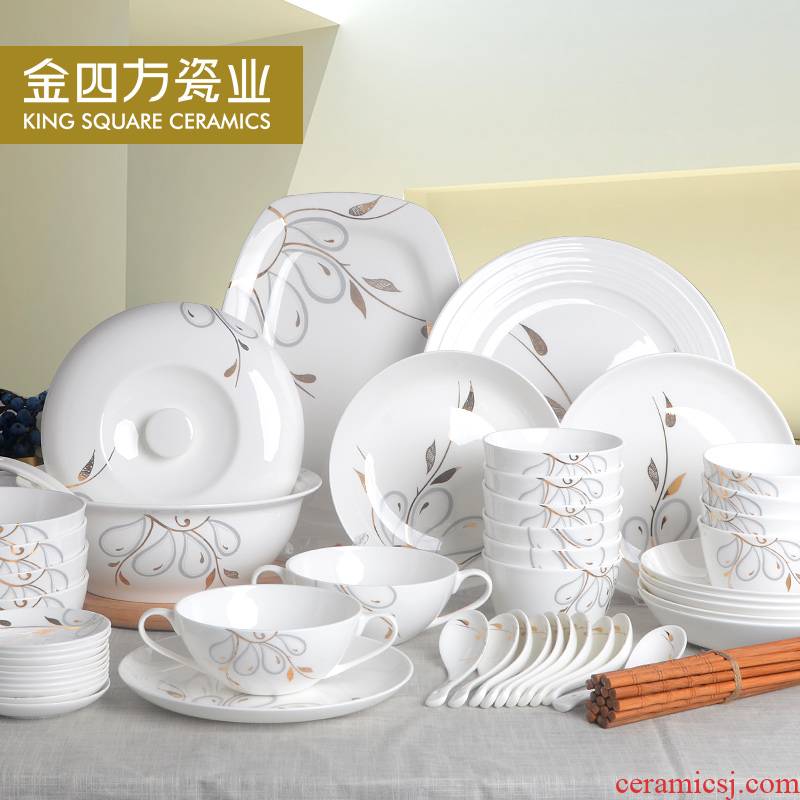 Sparrow, the spirit of creative household ipads porcelain tableware practical Korean gift set ceramic dishes dish bowl chopsticks combination
