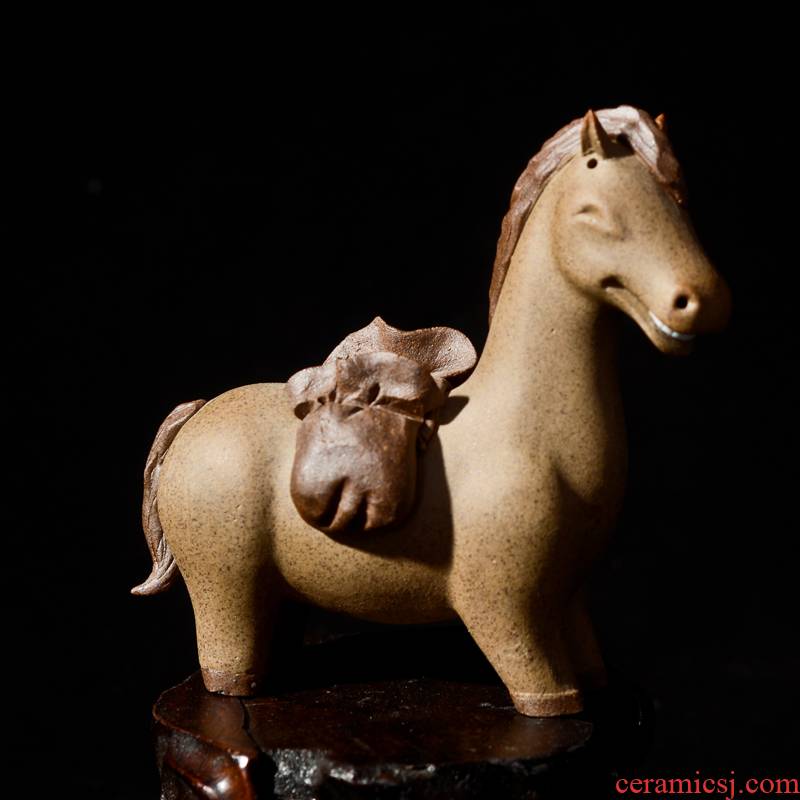Hc - 032 merry classical jingdezhen archaize ceramic horse home decoration crafts festival gifts
