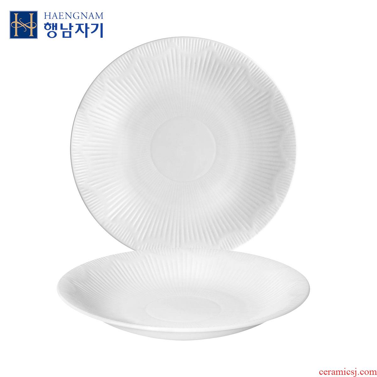 Fusion HAENGNAM Han Guoxing south porcelain Ware has only 6.5/8 of an inch embossing Korean disk 2