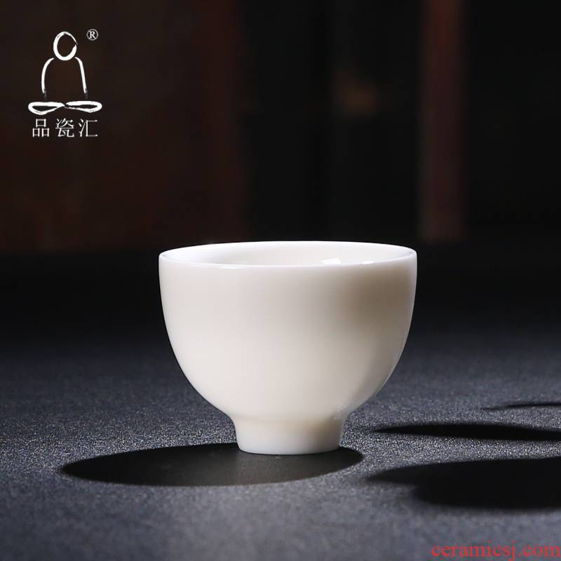The Article aboriginal dehua porcelain sink jade porcelain cups white porcelain master sample tea cup individual single CPU