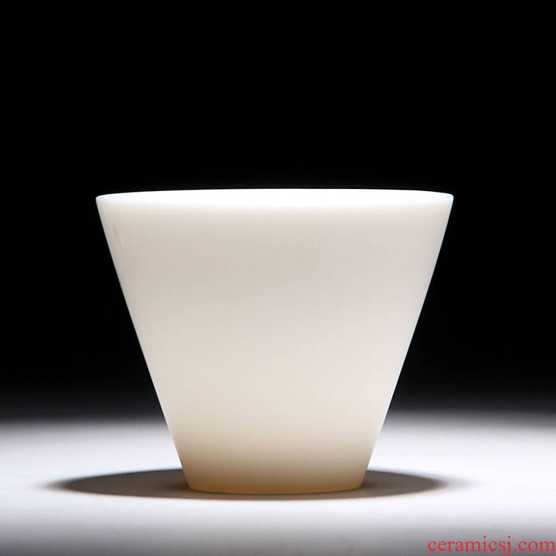 Mingyuan FengTang dehua white porcelain clay kaolin built white porcelain teacup ivory white ceramic masters cup KaiKouBei kung fu tea set