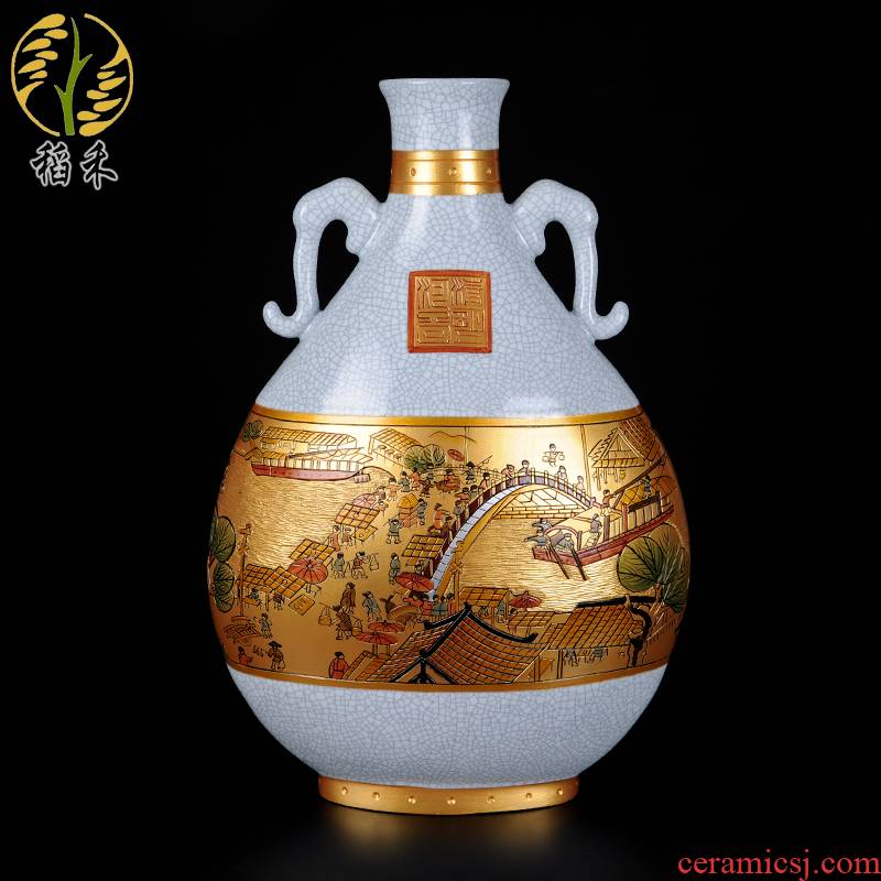 Your up ceramic arts and crafts of the big vase Chinese style classical home office sitting room adornment is placed business gifts
