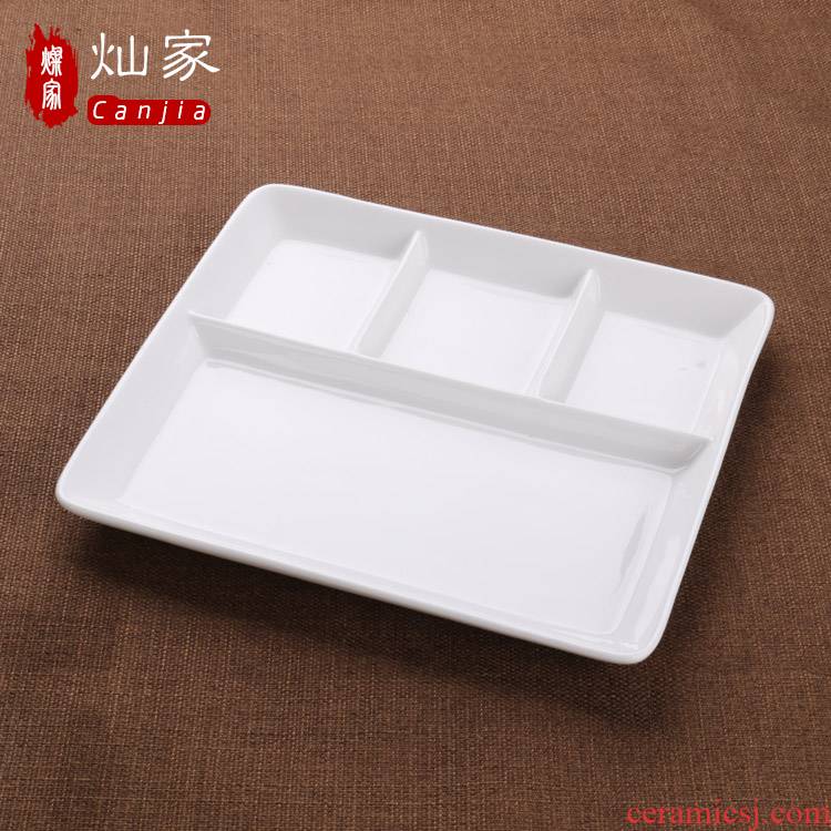 The downtown home ceramic plate points four frames fast food plate, disc disc buffet plate unit