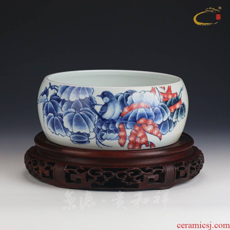 And auspicious jingdezhen ceramics by hand wash to kung fu tea tea accessories cup glair four seasons tea to wash