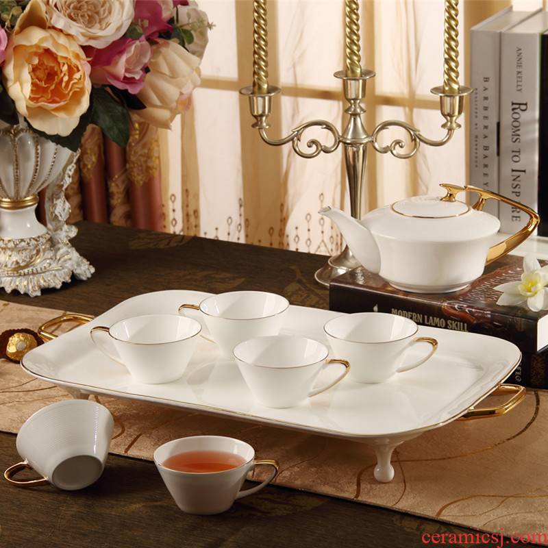 European ceramic tea set with tray I British coffee cups and saucers ipads porcelain gifts