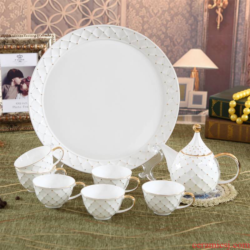 European coffee cup suit court beads point ipads China coffee saucer dish afternoon tea cups and saucers package mail