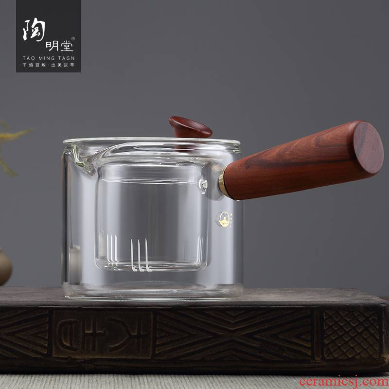 TaoMingTang hua limu lateral brewed tea is thickening glass tea kettle tea accessories and fair keller