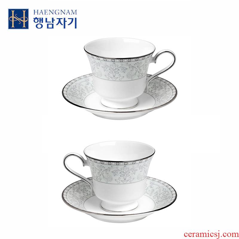 HAENGNAM Han Guoxing south China rural ipads porcelain cup 2 disc glair tea cup saucer knot wedding
