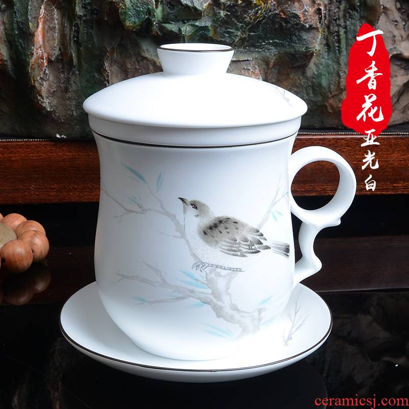 Xiang feng tea hand - made ceramic cup with cover cups filtered water glass ceramic tea cup cup of office