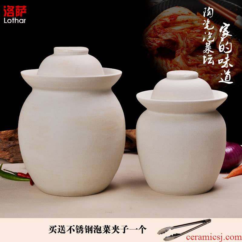 Jingdezhen kimchi altar double - sided unglazed double cover pickle jar pickles pickles cylinder pickle jar airtight jar of environmental protection