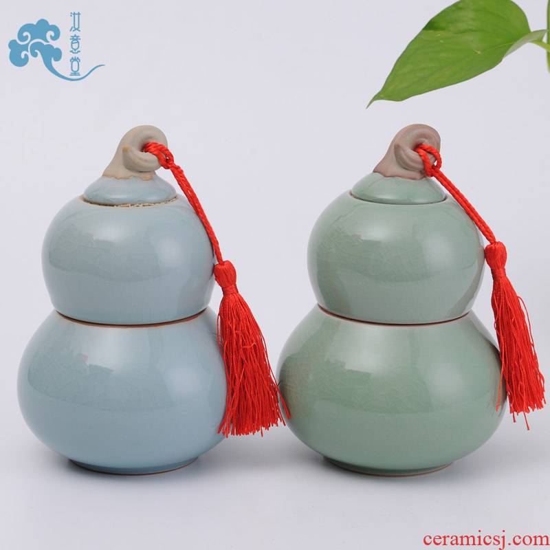 Your up porcelain ceramic bottle gourd storage tank kung fu tea caddy fixings accessories pu - erh tea seal pot
