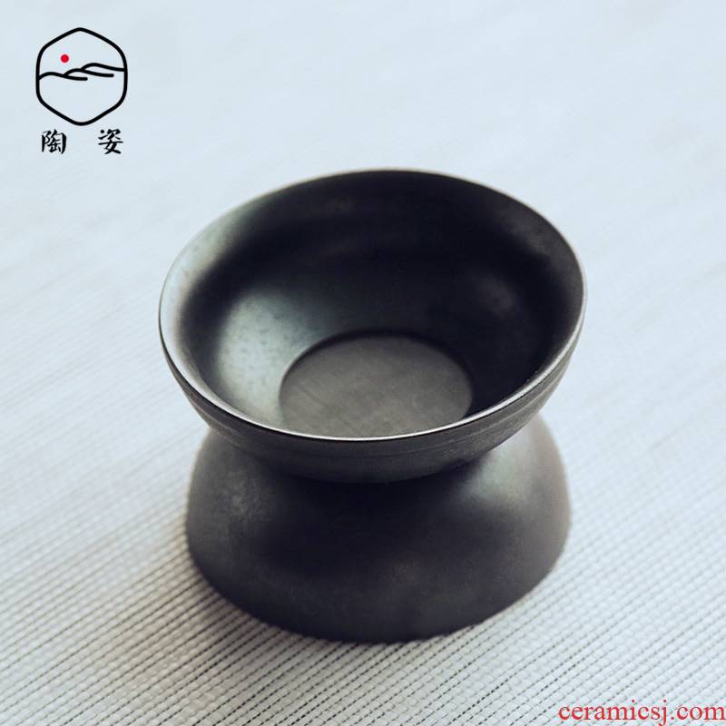 TaoZi rust glaze) tea checking ceramic filter kung fu tea net filter tea accessories
