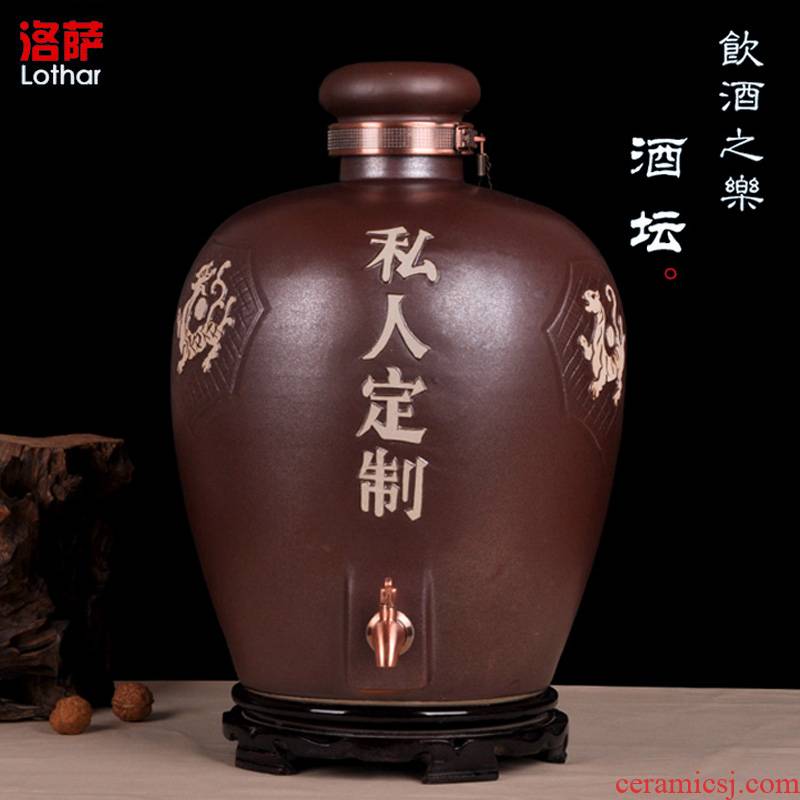 Jingdezhen ceramic wine jar carving liquor bottles of mercifully jars 20/30/50 kg sealed it private custom