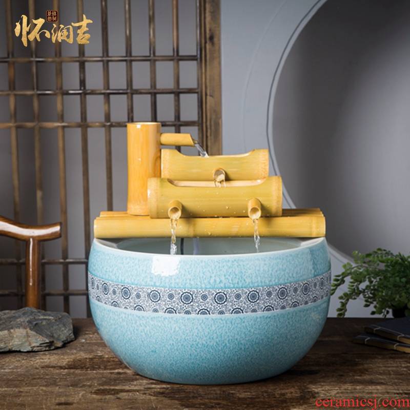 Jingdezhen ceramic sitting room adornment is placed cornucopia water tank hand - made fashionable sitting room furnishing articles
