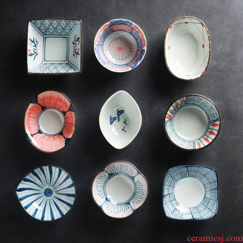 NDP Japanese creative hand - made tableware seasoning sauce dish of sauce bowl shaped bowl ceramic plate small dishes