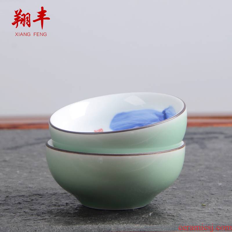 Xiang feng tea cup master kung fu tea cup single CPU ceramic sample tea cup cup