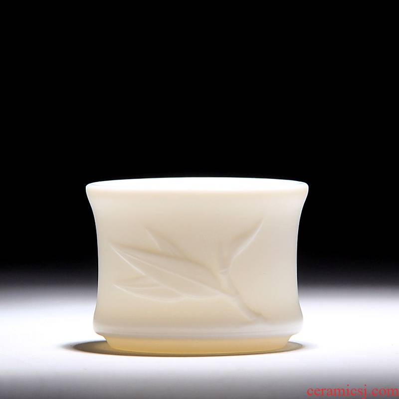 Mingyuan FengTang tea dehua white porcelain ivory white kaolin soil sample tea cup to propose the high white tea cups bamboo cups