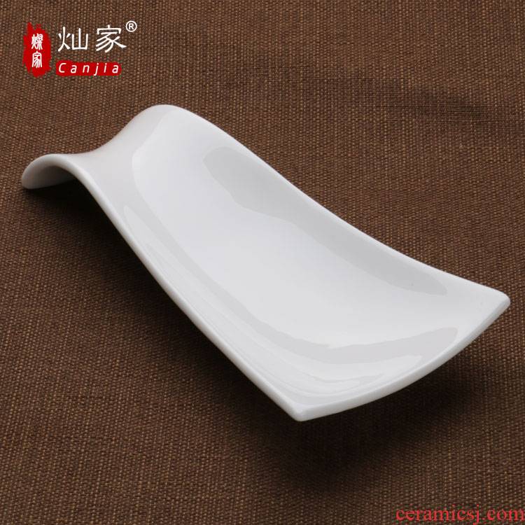 The downtown hotel tableware ceramic plate cold dish dish plate of brine halogen meat dish special - shaped plate BBQ plate home plate
