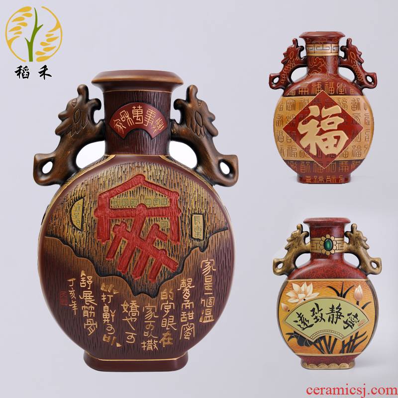 Chinese style classical ceramics handicraft pottery large vases, home furnishing articles sitting room porch decoration decoration business gifts