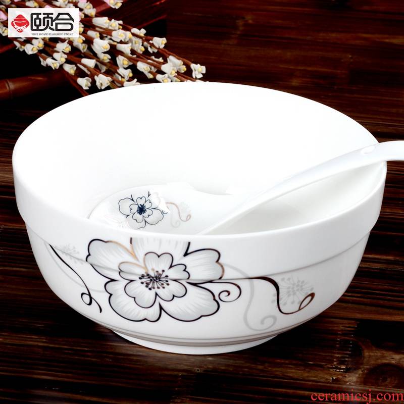 7 inches 8 inches large edge rainbow such use collocation with com.lowagie.text.paragraph tablespoon of Korean ipads porcelain many design and color is soup porridge tableware