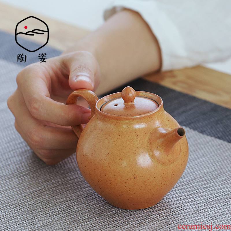 TaoZi ceramic teapot tea machine hand pot of thick clay POTS kung fu tea set system of dehua
