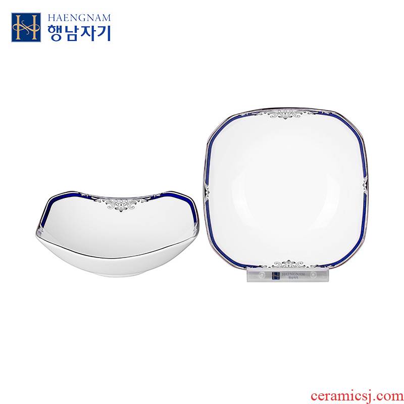 HAENGNAM Han Guoxing 8.5 inch deep dish in the four corners south porcelain knight two suits for ipads porcelain tableware dishes