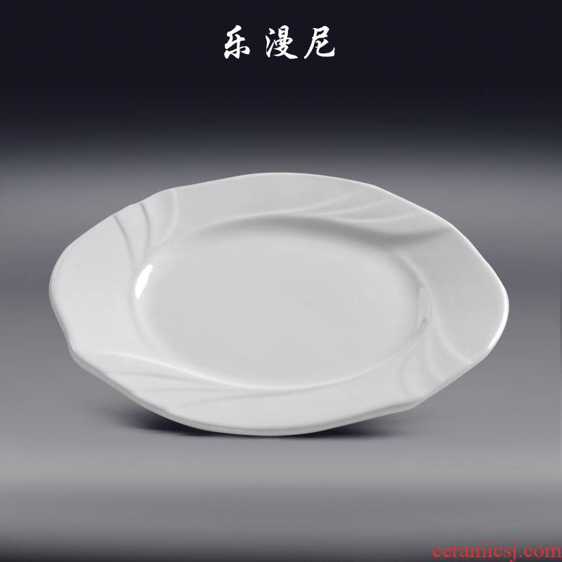 Le diffuse, an abundant wing flat - pure white ceramic hotel hotel tableware special steak dishes creative move