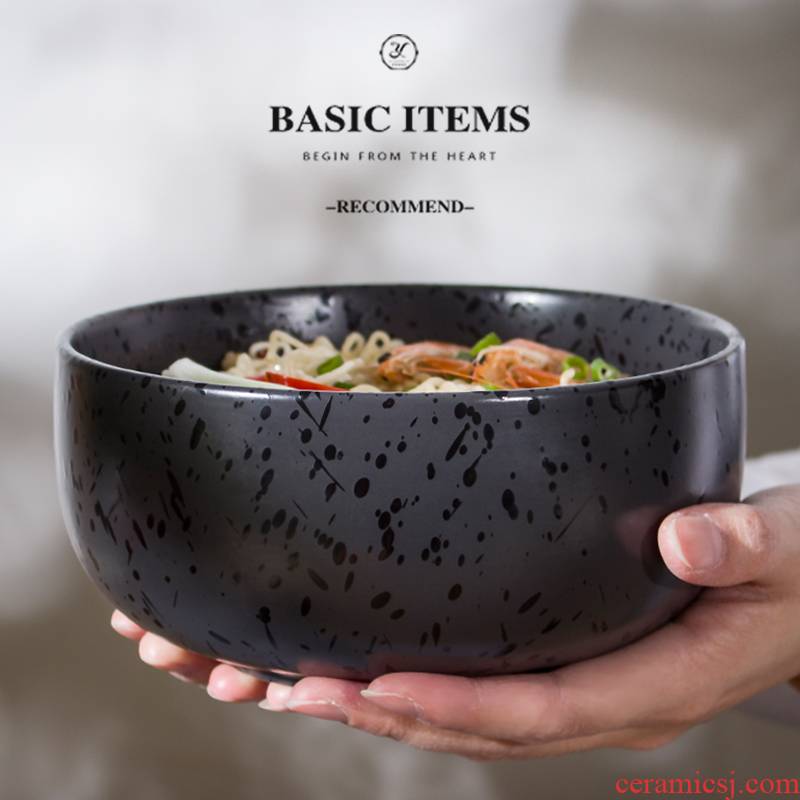 Creative vintage Japanese cuisine ceramics tableware, rainbow such use large soup bowl bowl bowl a salad bowl