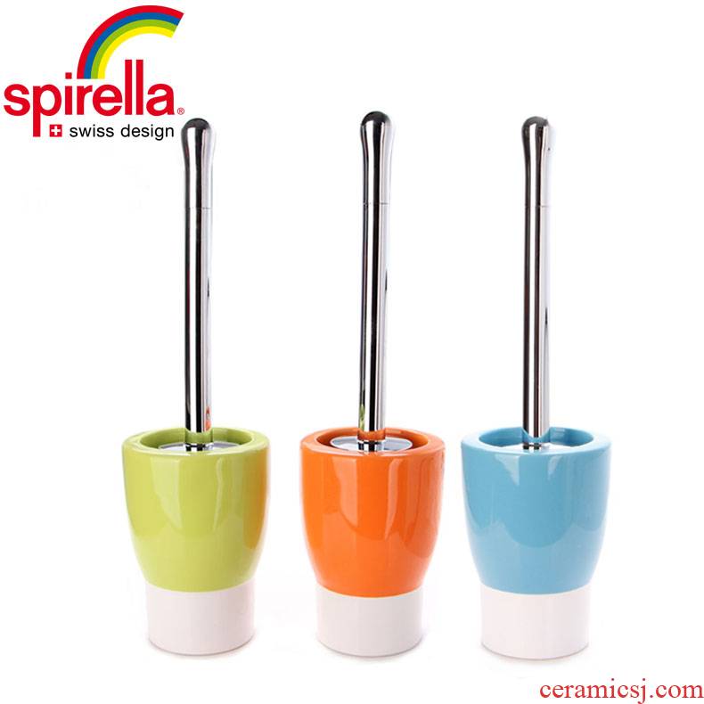 SPIRELLA/silk pury fashion durable type ceramic toilet brush set for toilet brush clean toilet brush