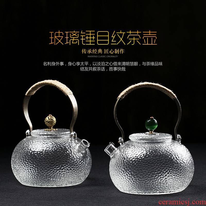 Morning tea Japanese pot girder pot of electric hammer heat - resistant glass TaoLu boiled tea kettle teapot kung fu tea set