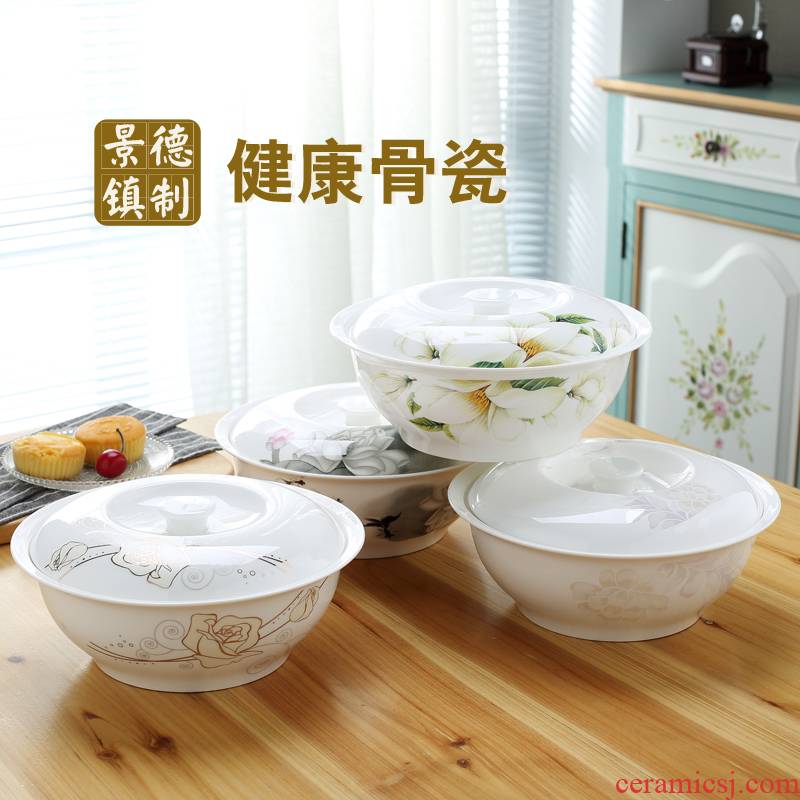 Jingdezhen porcelain tableware new practical ipads soup pot pot big tureen large soup bowl insulation belt to cover household ceramics