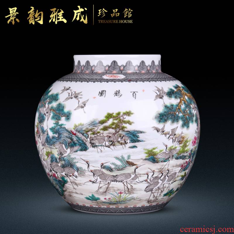 Jingdezhen ceramic new Chinese style flower vase furnishing articles home sitting room decoration porcelain craft ornament