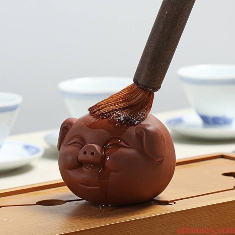 Really hold water tea pet furnishing articles violet arenaceous pig play tea tea tray household adornment small kung fu tea accessories