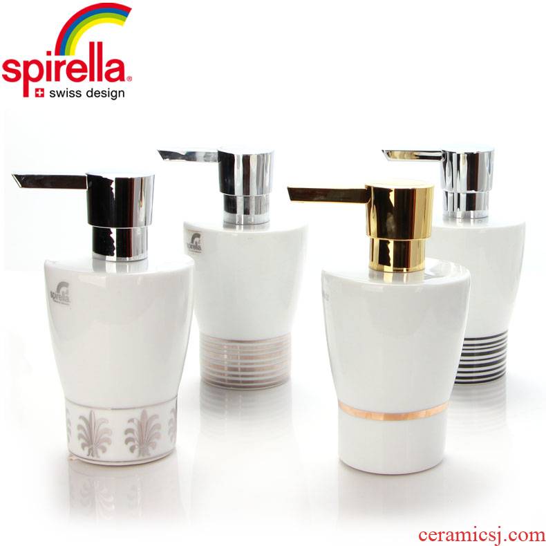 SPIRELLA/silk pury ceramic shampoo bottle bathroom toilet soap lotion bottle press type packing bottle