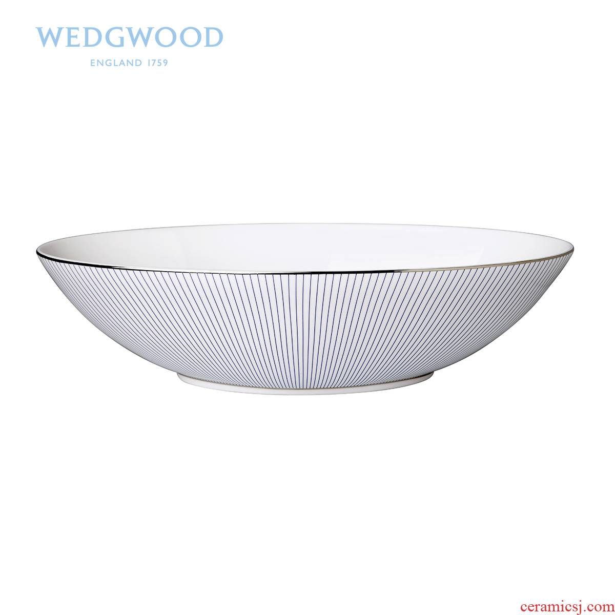 British Wedgwood Jasper Conran elegant stripe 31 cm type fruit dou ipads porcelain bowl