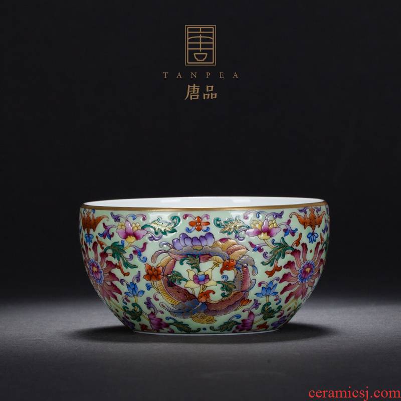 Group hualian grains of jingdezhen ceramic tea set cups all hand colored enamel sample tea cup bat master single cup of tea