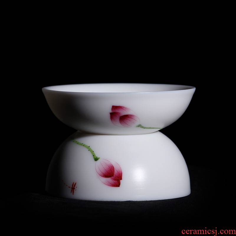 Mingyuan FengTang dehua white porcelain) built kung fu tea accessories make tea strainer ceramic tea tea filters