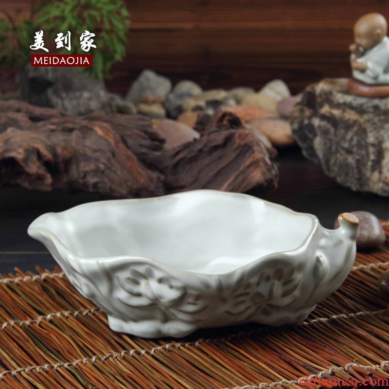 Your up ceramic kung fu tea tea tea holder for wash wash large tea accessories writing brush washer porcelain cup teapot beautiful home