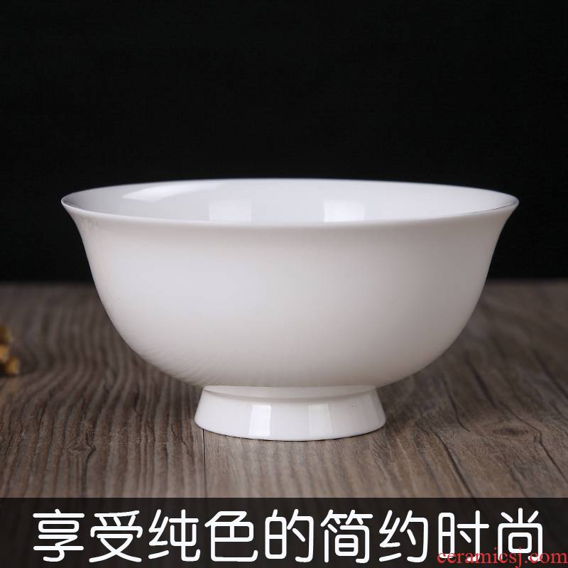 Jingdezhen new ceramic rainbow such use ipads China 6 inches large soup bowl high custom hot white the hotel restaurant