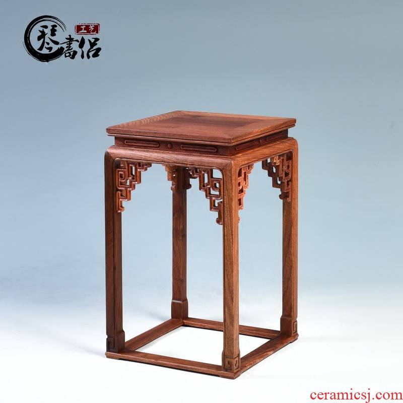 Pianology picking mahogany base Burma hua limu miniascape of carve patterns or designs on woodwork wood, a square base flower shelf furnishing articles