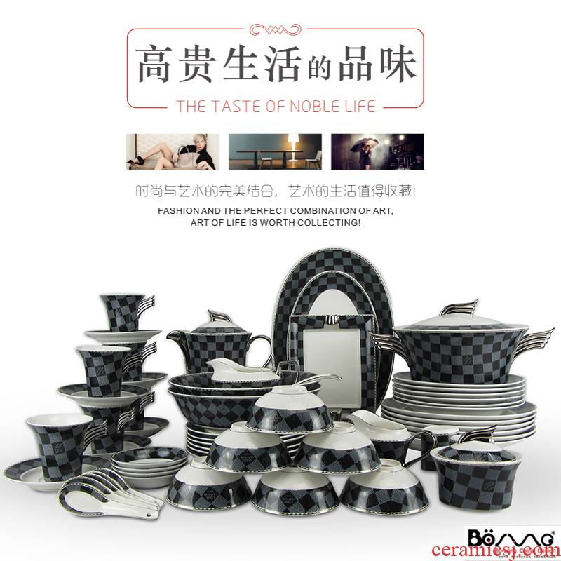 European ipads porcelain tableware suit ipads porcelain ceramic dish dish coffee set with 70 head high relief the see colour box