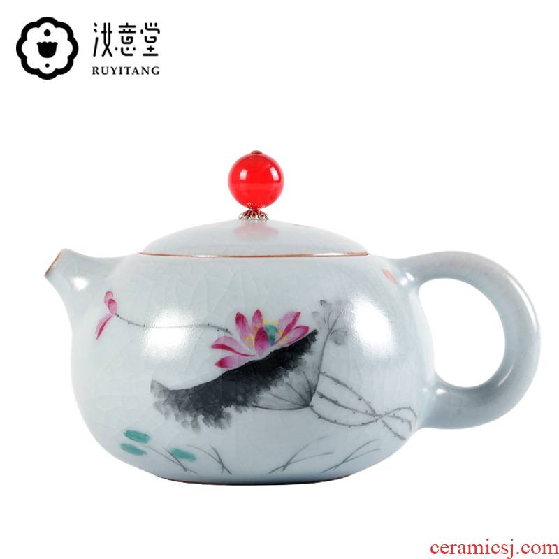 Your up hand - made xi shi pot of Your porcelain kung fu tea set to open the slice single pot can keep the teapot small checking household restoring ancient ways